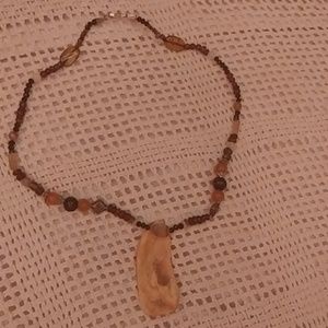 Beautiful crystals and shell necklace